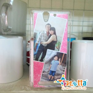 In hình lên ốp lung sony C3