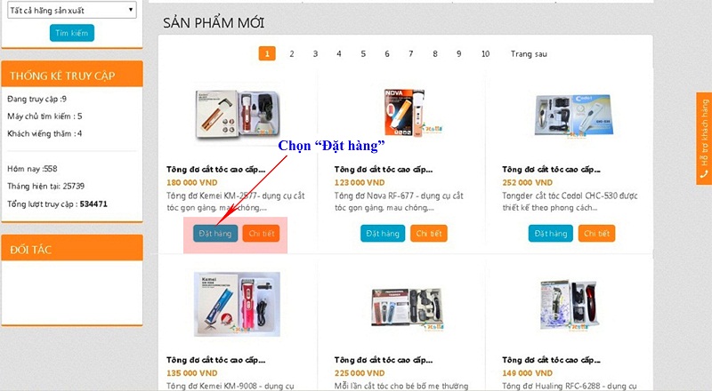 hướng dẫn mua hàng tại Netta